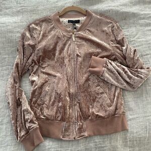 Sanctuary crushed velvet bomber jacket. Size M. New with tags